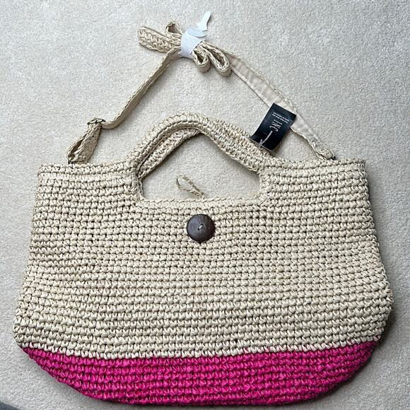 INC: Woven Tote Bag - Picture 1 of 8